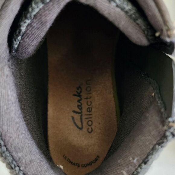 Clarks Carleigh Jade Leather Boot | Women's 6 | Side Zipper Olive Green LIKE NEW - Picture 7 of 10